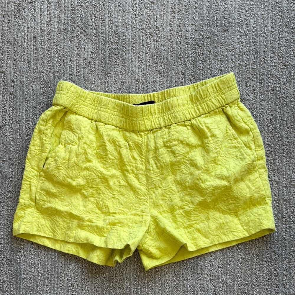 J. Crew High Waist Yellow Shorts Lightweight Summer Essential